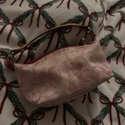 rare pink coach optic tote