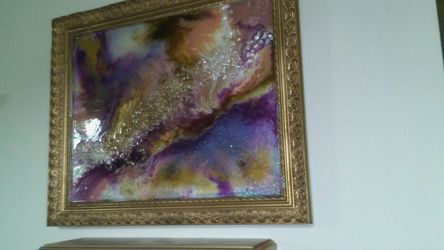Crystal textured painting