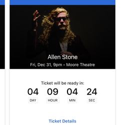 Allen Stone @ The Moore Theater On 12/31/21