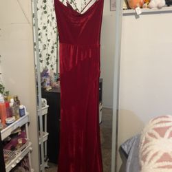 Red Velvet Prom Dress (still Has Tags)
