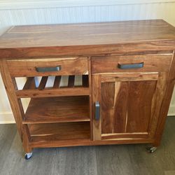 Solid Wood Tea Cart / Island / Buffet / TV Stand / Cabinet