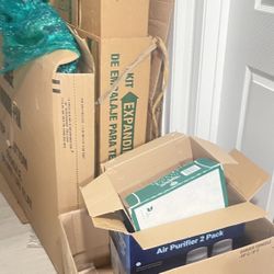 Expandable to 70” TV Box, 2 Large Mirror Boxes, and Misc. Boxes In Excellent Condition