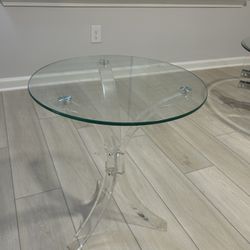 MOVING SALE: Glass Side Table