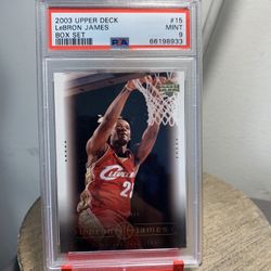 2003 Upper Deck LeBron James Box Set PSA 9 