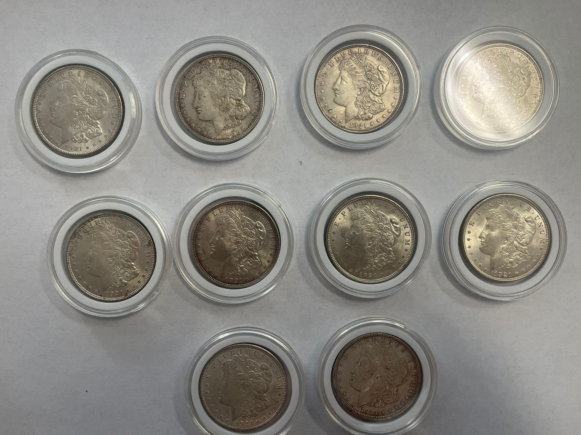 1921 P Morgan Silver Dollars