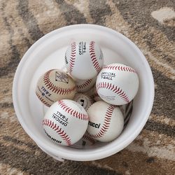 12 T-Balls Lightly Used with Bucket