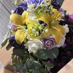 Purple Floral Decor And Lanterns