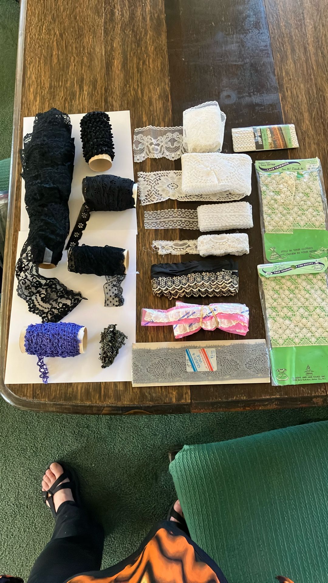 Large Lot Of Lace For Sewing Or Crafting