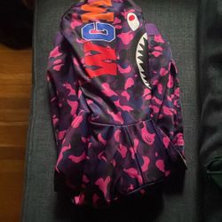 purple bape hoodie