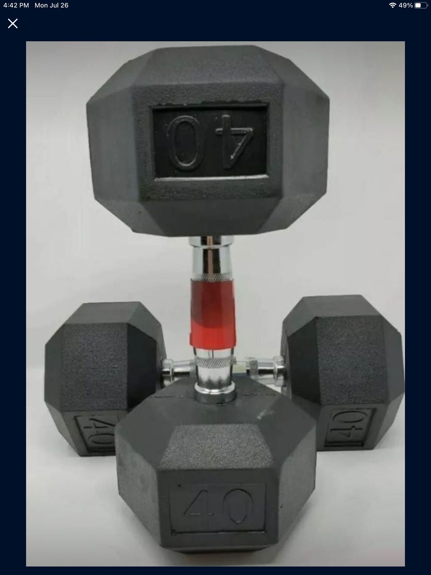 40.lbs X 2 Dumbbell Set NEW 