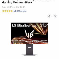 LG Oled Gaming Monitor 32 Inches 