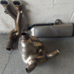Ducati Desert X Big Tank Slip on Exhaust Muffler Decat