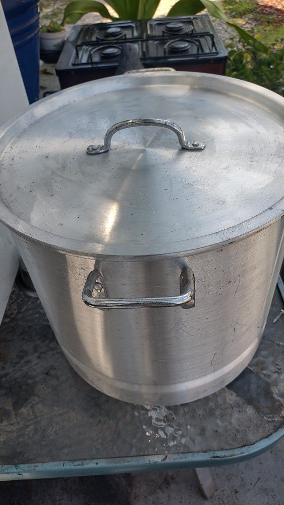 Large Aluminum Boil POT With Lid 