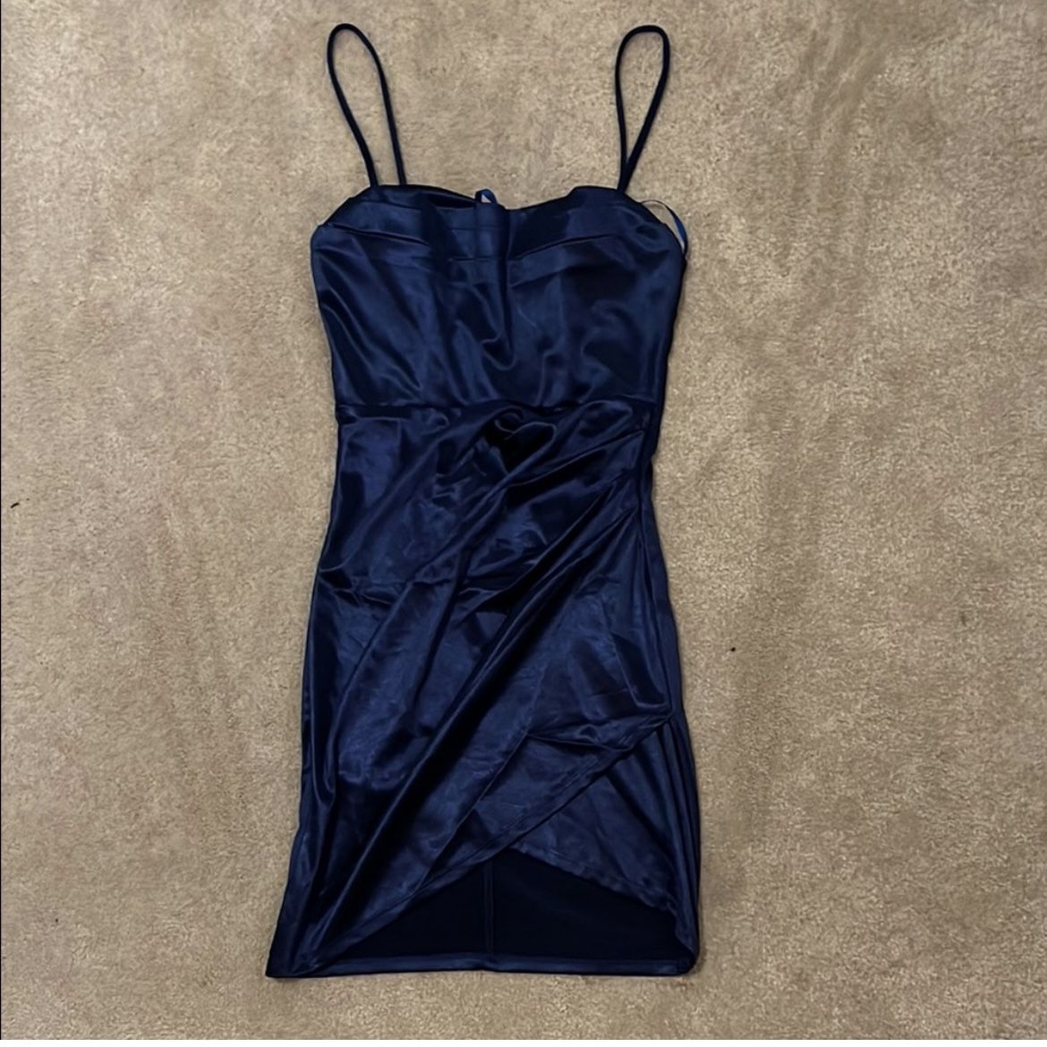 Windsor Dark Blue Satin Dress
