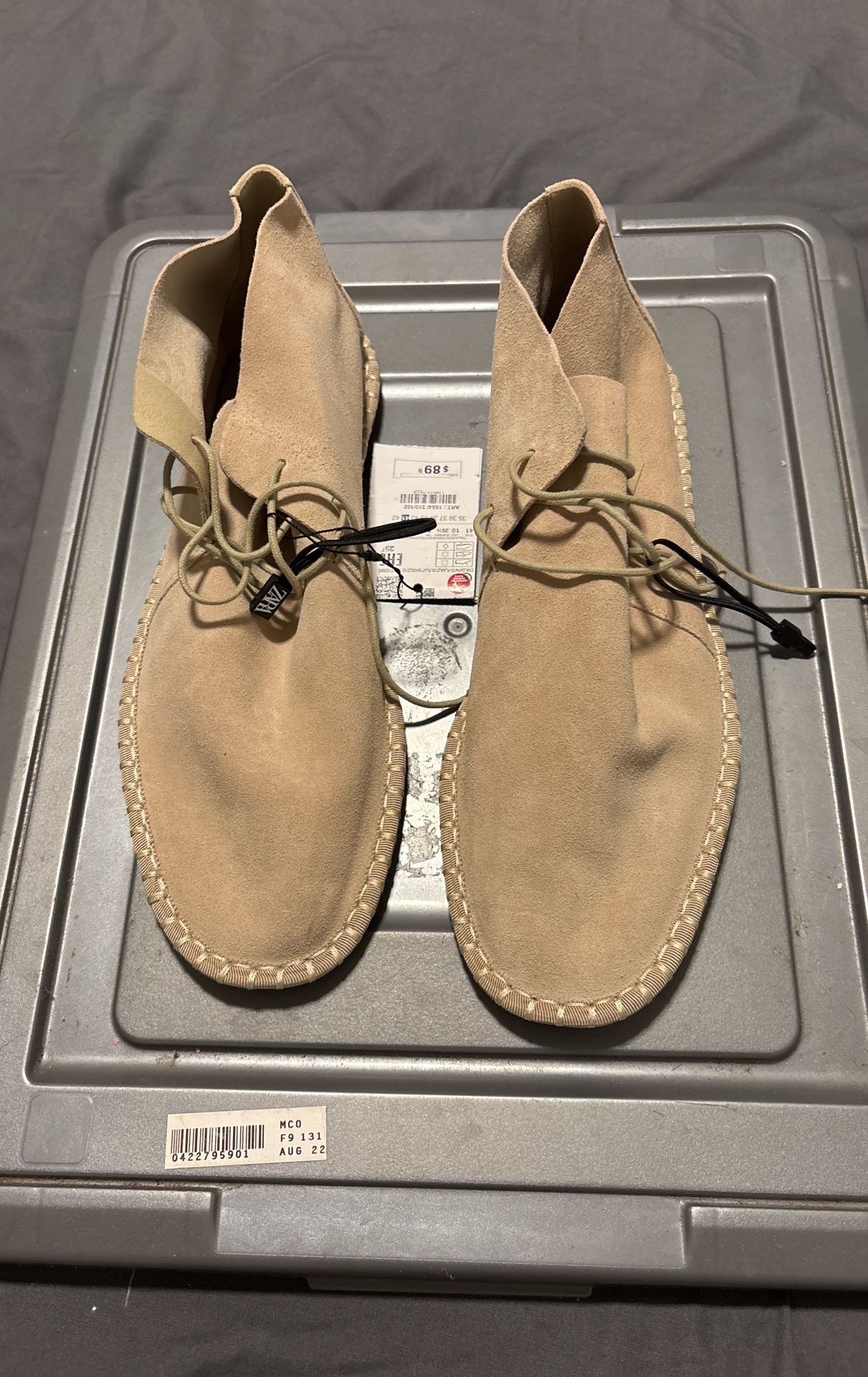 Zara Sand Color Flat Size 41 New Unworn 