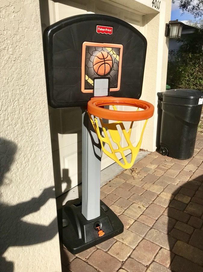 Adjustable fisher price basketball hoop