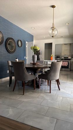 6 chair dining table real wood