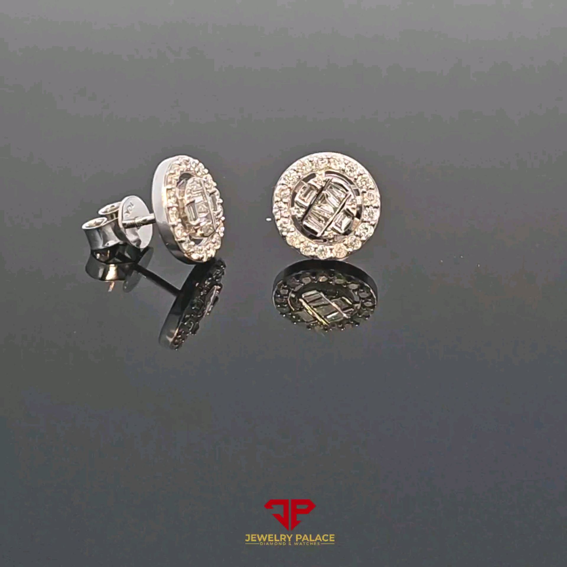 Elegant 10K Round earring with 0.7 Ctw
