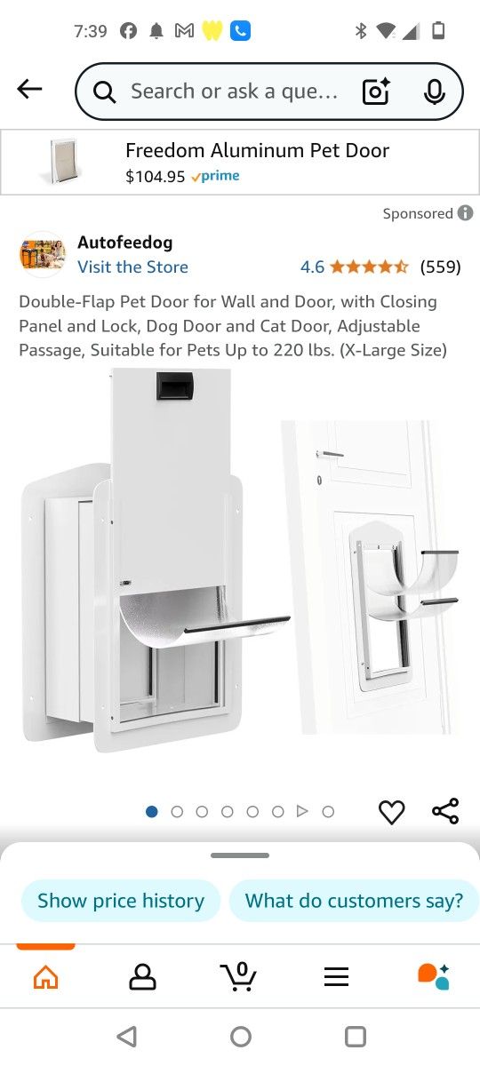 Dog Door Double Flap Locking Panel XL