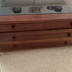 Beautiful glass topped coffee table 