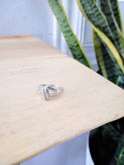 Sterling Silver Crossover Ring 