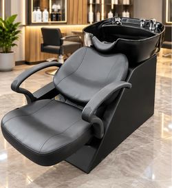 New in Box Salon Shampoo Station with Reclining Chair ABS Bowl