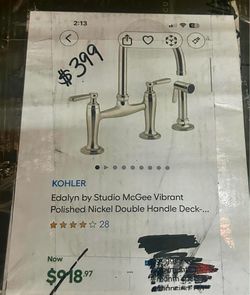Double Handle Kitchen Faucet with Sprayer