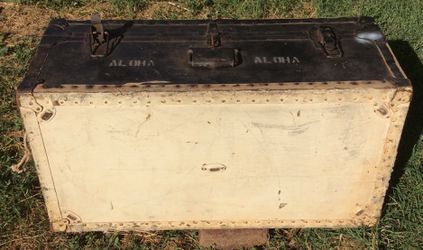 Vintage 1917 William Bal WW1 chest, travel trunk foot locker, super rare  highly collectible. for Sale in Gig Harbor, WA - OfferUp
