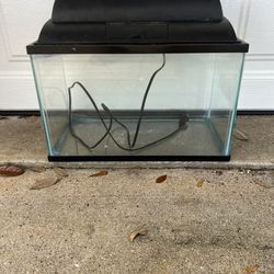 5 Gallon Aquarium Fish Tank With Light Hood 