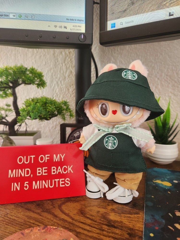 LABUBU BARISTA STARBUCKS THEMED OUTFIT