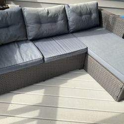 Outdoor Couch With Chaise Lounge 
