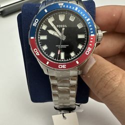 Fossil Pepsi Bezel Watch 