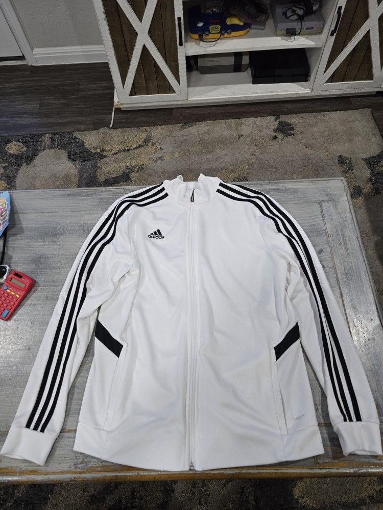 adidas Men's Essentials Warm-Up 3-Stripes Track Top Size L