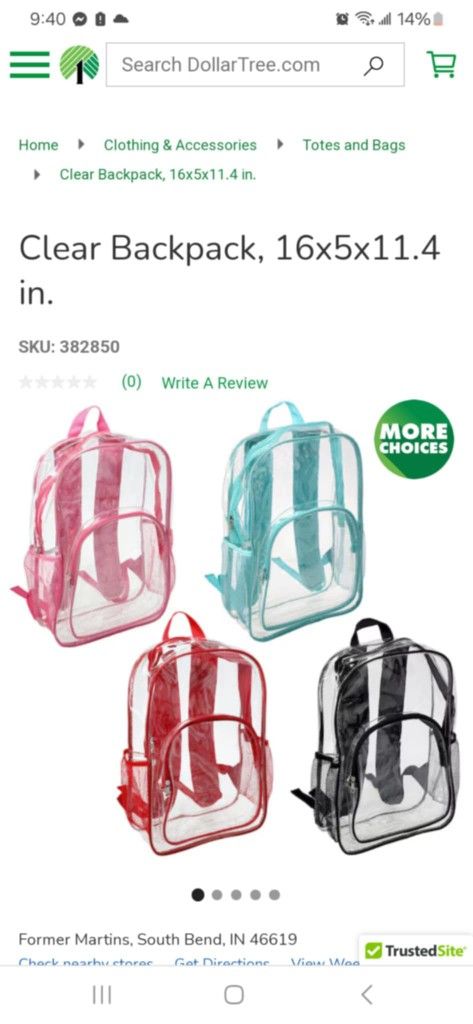 Clear Backpacks