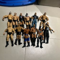 Lot Of 12 Random Wrestling Action Figures Pre-owned