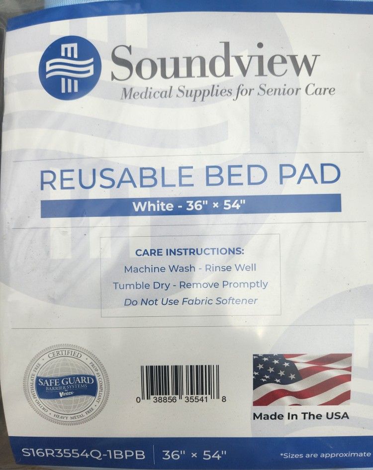New. Washable Bed Pads. 36×54
