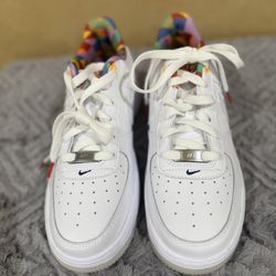 NIKE AIR FORCE 1 LV8 (GS) "ALL PETALS UNITED" SZ 7 Y Boys-WOMENS SZ 8 