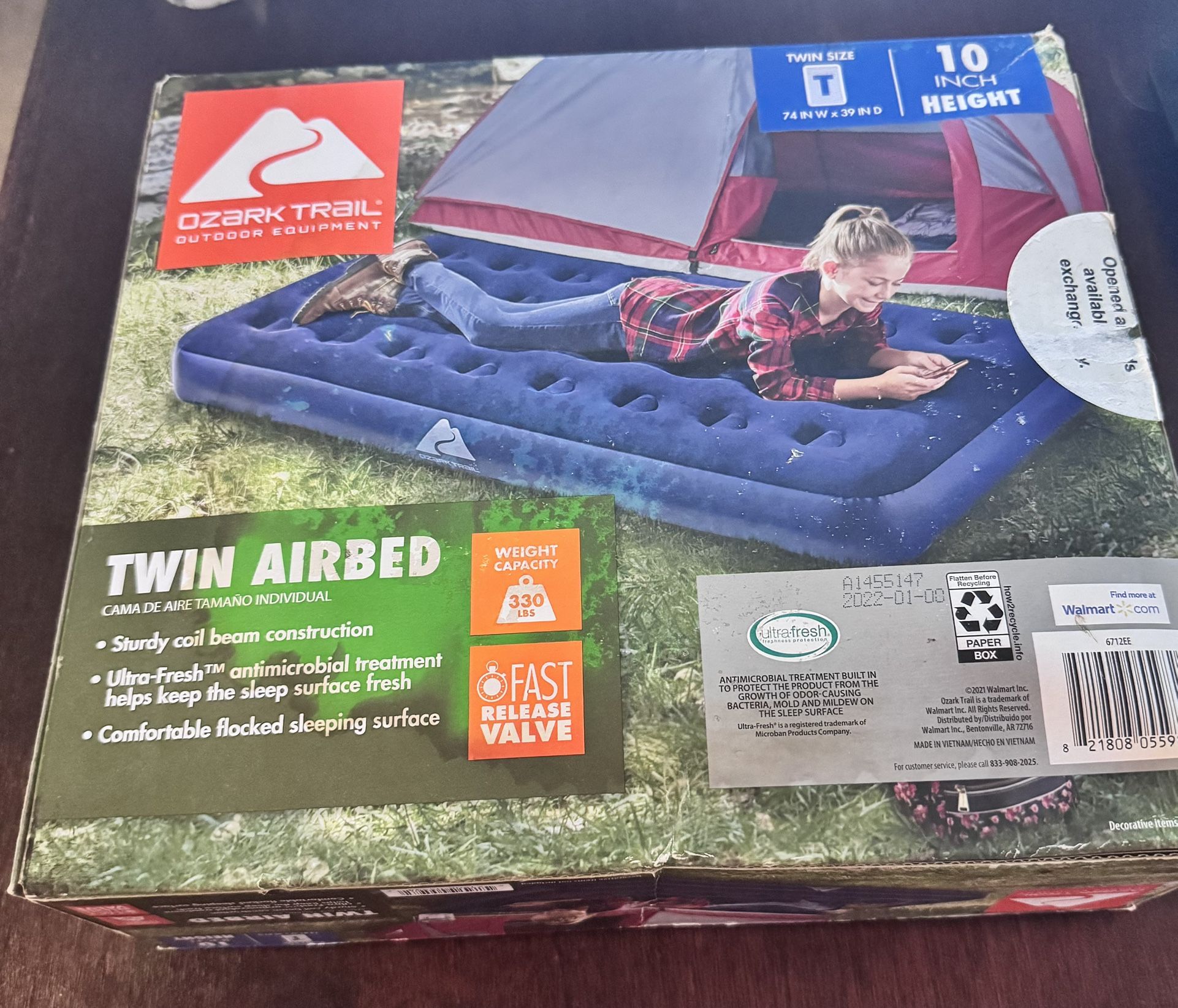 Twin air bed ozark trail outdoor equipment