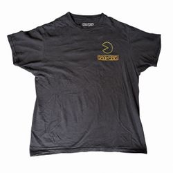 PAC-MAN T-Shirt Men’s Large Black Neon Ghosts Double Sided Graphic Retro Gaming