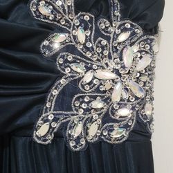 Navy Blue Long Prom Formal Dress Size 1 Or 2