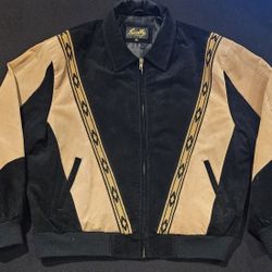 Scully Suede Bomber Jacket Black & Brown Southwestern Jacket Mens Size 3XL