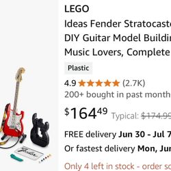LEGO Ideas Fender Stratocaster 21329 DIY Guitar Model Building Set for Music Lovers