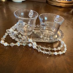 Vintage 1950s Imperial Glass Co Candle wick Glassware