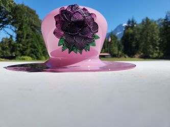 Brian Brenno signed glass hat 2002