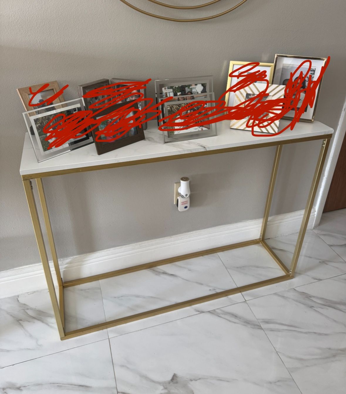 Gold Console Table