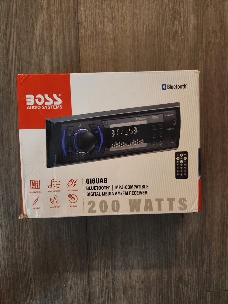 BOSS Audio Systems 616UAB Car Stereo With Bluetooth - Single DIN, MP3, USB, Aux-in, AM/FM, No CD DVD Player