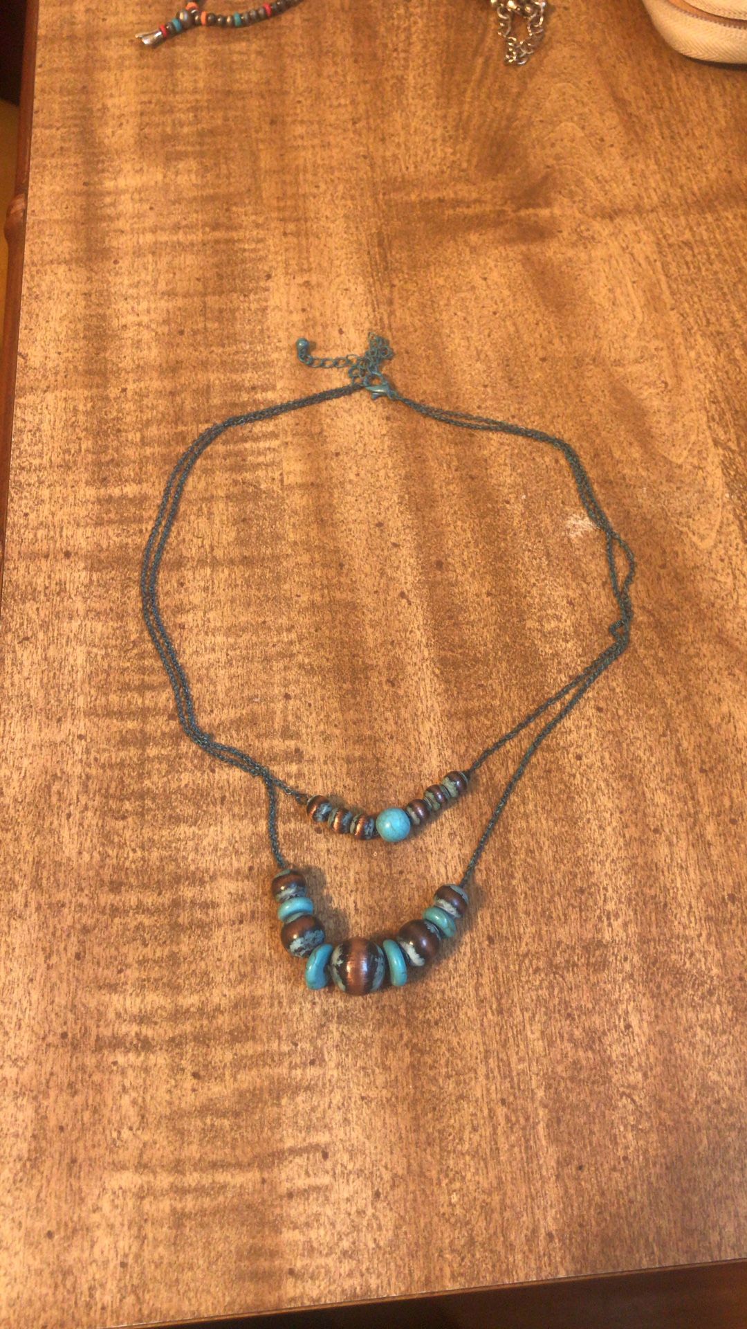 Rustic Turquoise Layered Necklace