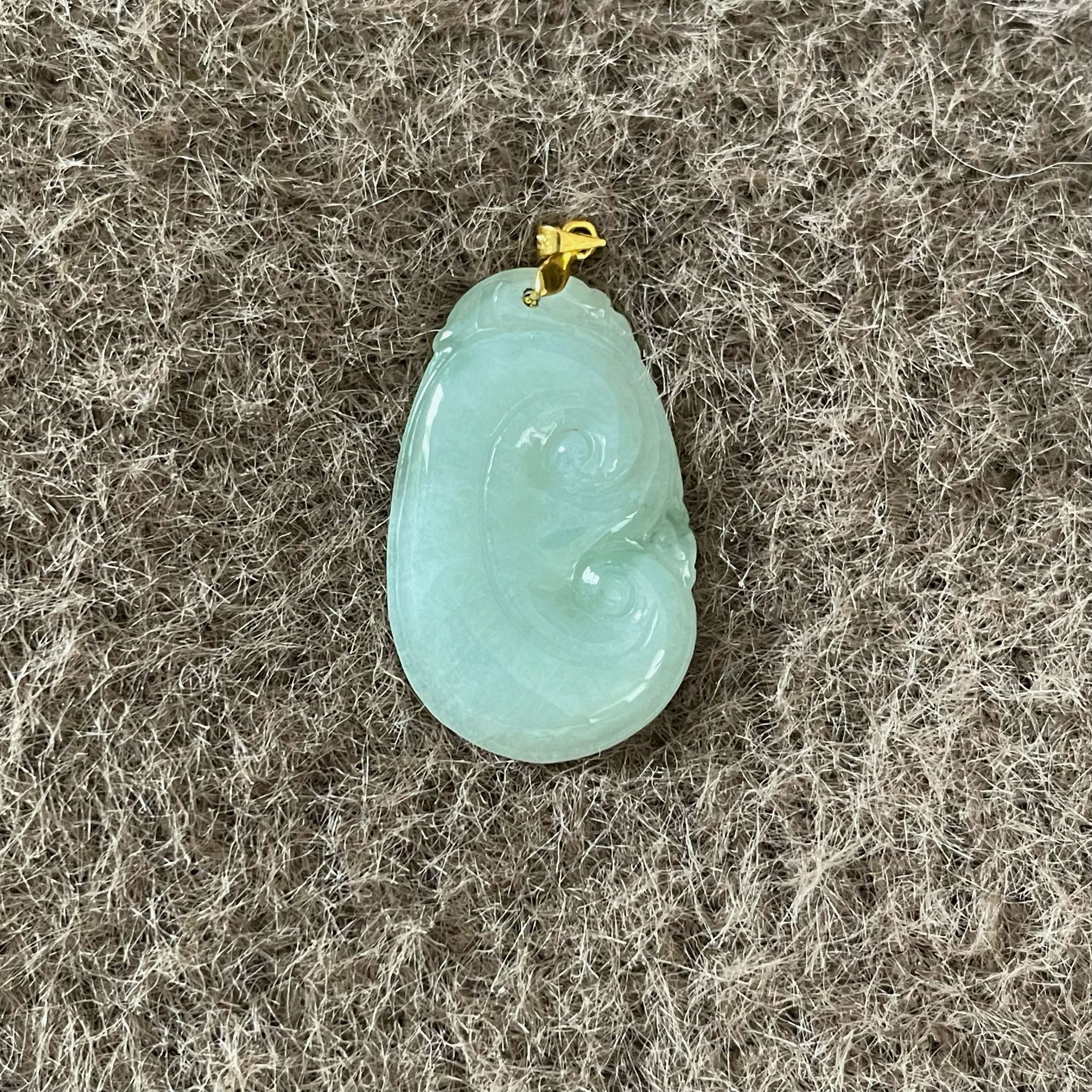 Premium Type A Silver RUYI Jade Jadeite Pendant Charm Accessory Gemstone Jewelry