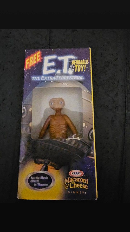 Vintage E.T. bendable Collectable On Box New