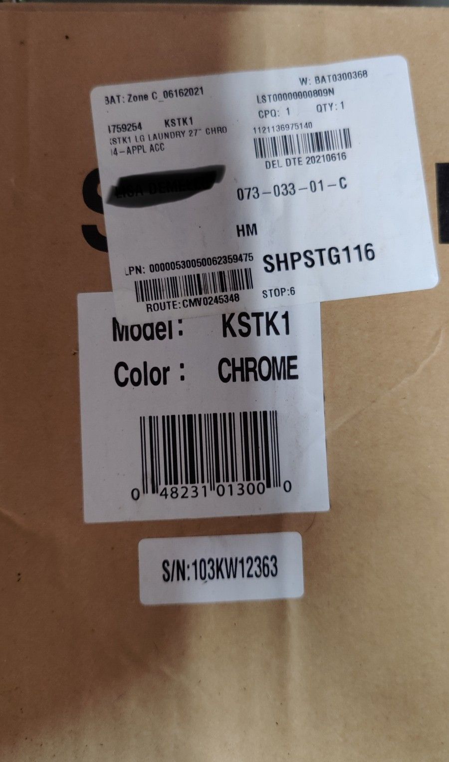 LG KSTK1 Washer And Dryer Stacking Bracket Kit